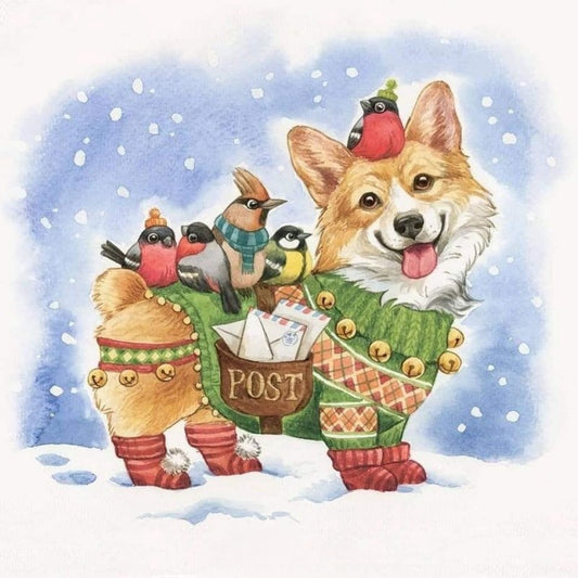 Christmas Dog | Diamond Painting