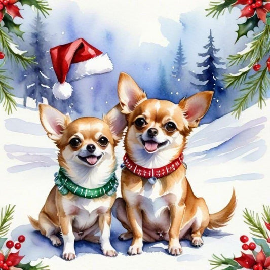 Christmas Dog | Diamond Painting