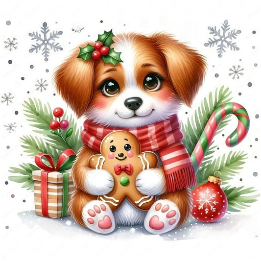 Christmas Dog | Diamond Painting