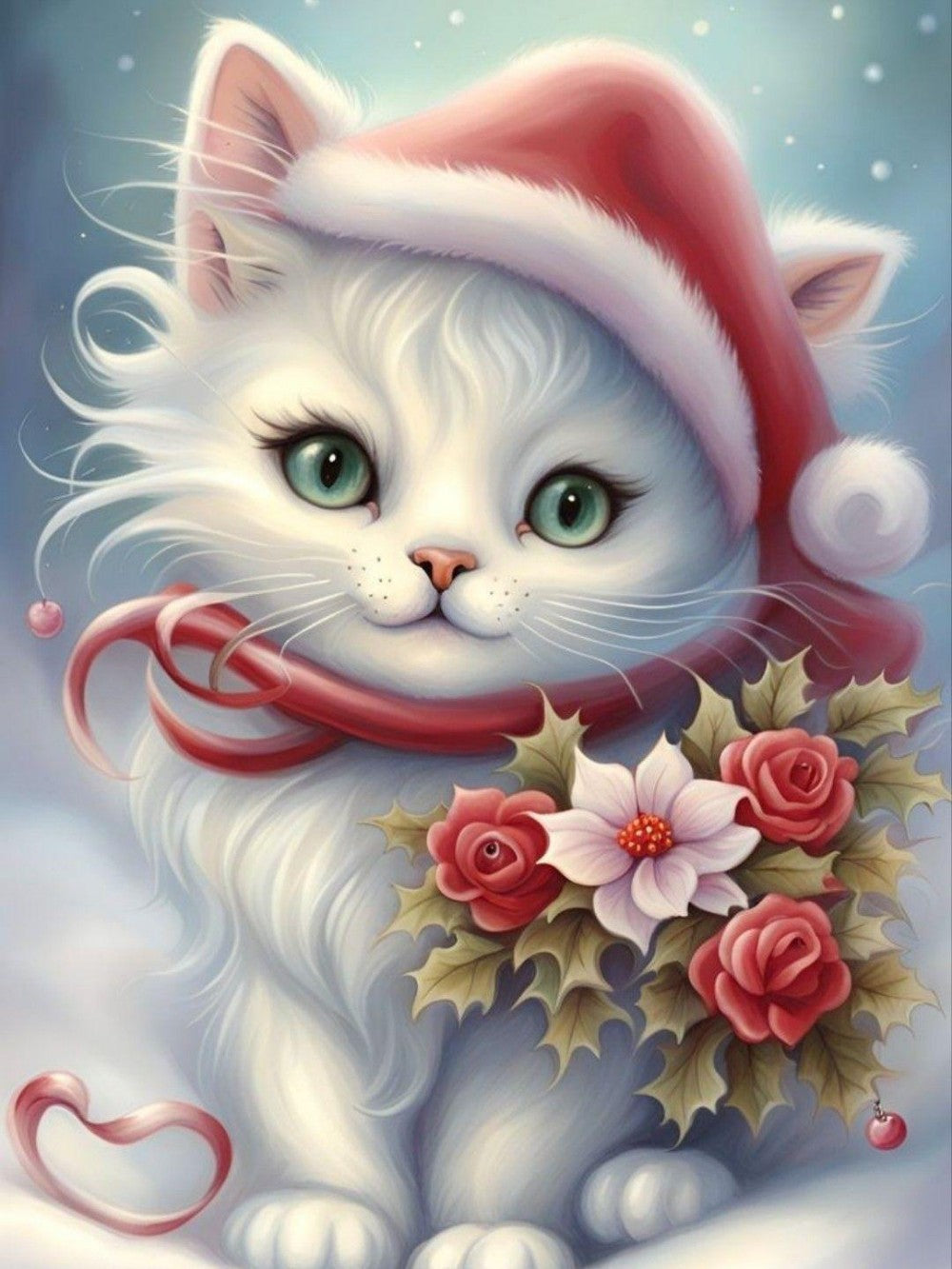 Christmas cat | Diamond Painting