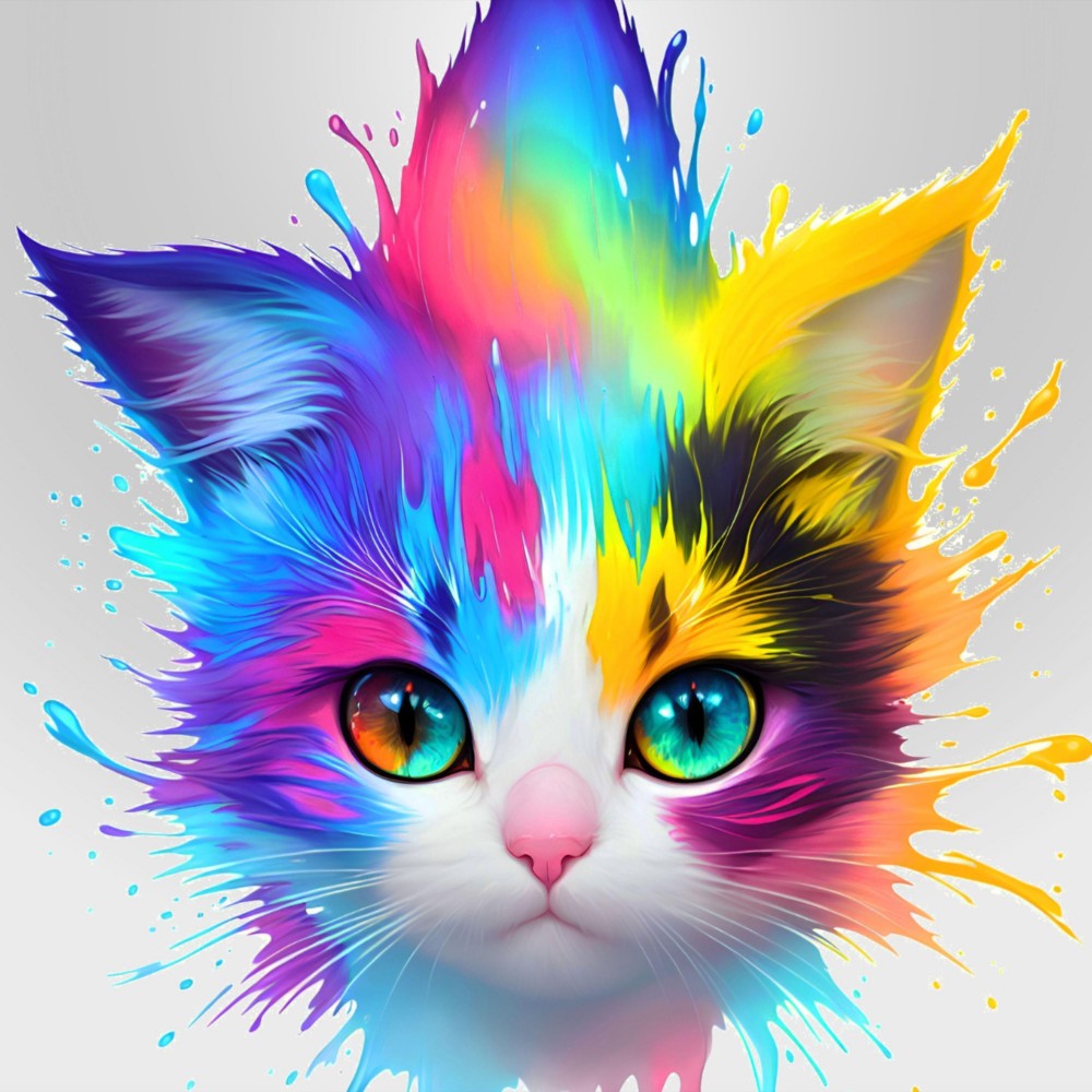 Colorful Cat | Diamond Painting