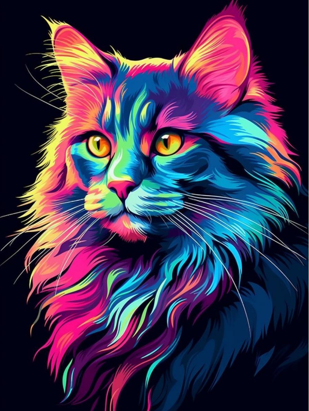 Colorful Cat | Diamond Painting