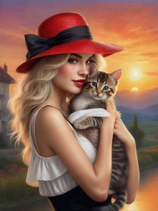 Cat Lady | Diamond Painting