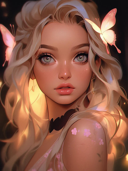 Beautiful Girl | Diamond Painting