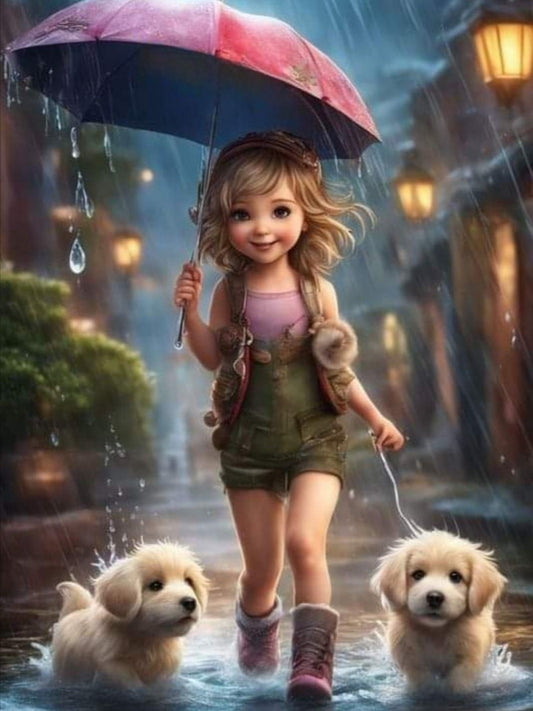 Raining Cat and Dog | Diamond Painting