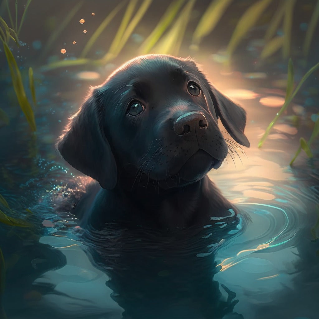 Black Dog Labrador | Diamond Painting