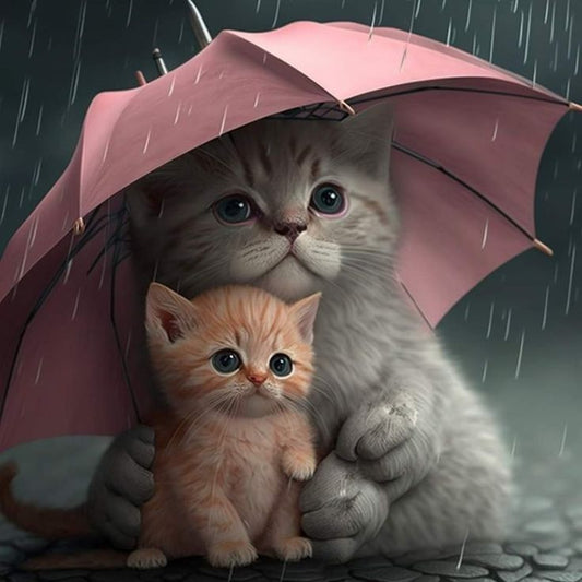 Raining Cat and Dog | Diamond Painting