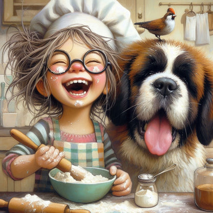 Saint Bernard Dog | Diamond Painting