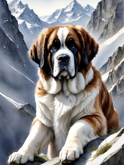 Saint Bernard Dog | Diamond Painting