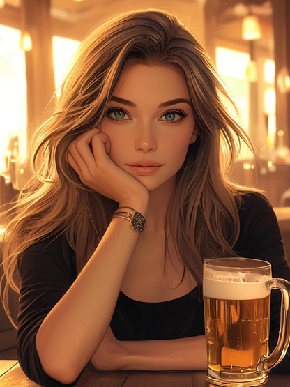 Beautiful Girl | Diamond Painting