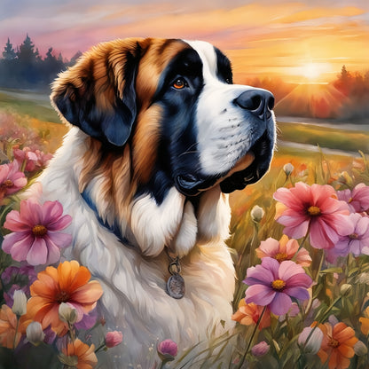 Saint Bernard Dog | Diamond Painting