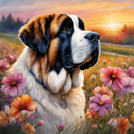 Saint Bernard Dog | Diamond Painting
