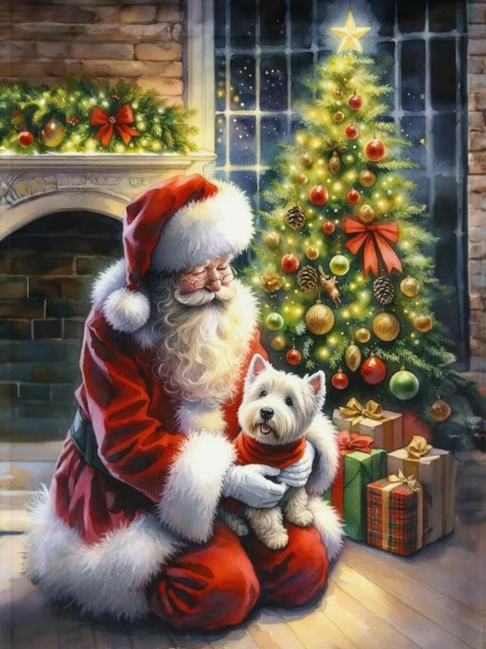 Christmas Dog | Diamond Painting