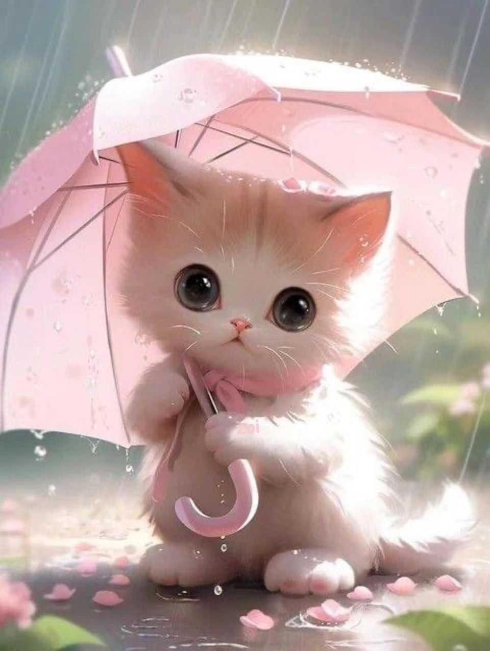 Raining Cat and Dog | Diamond Painting