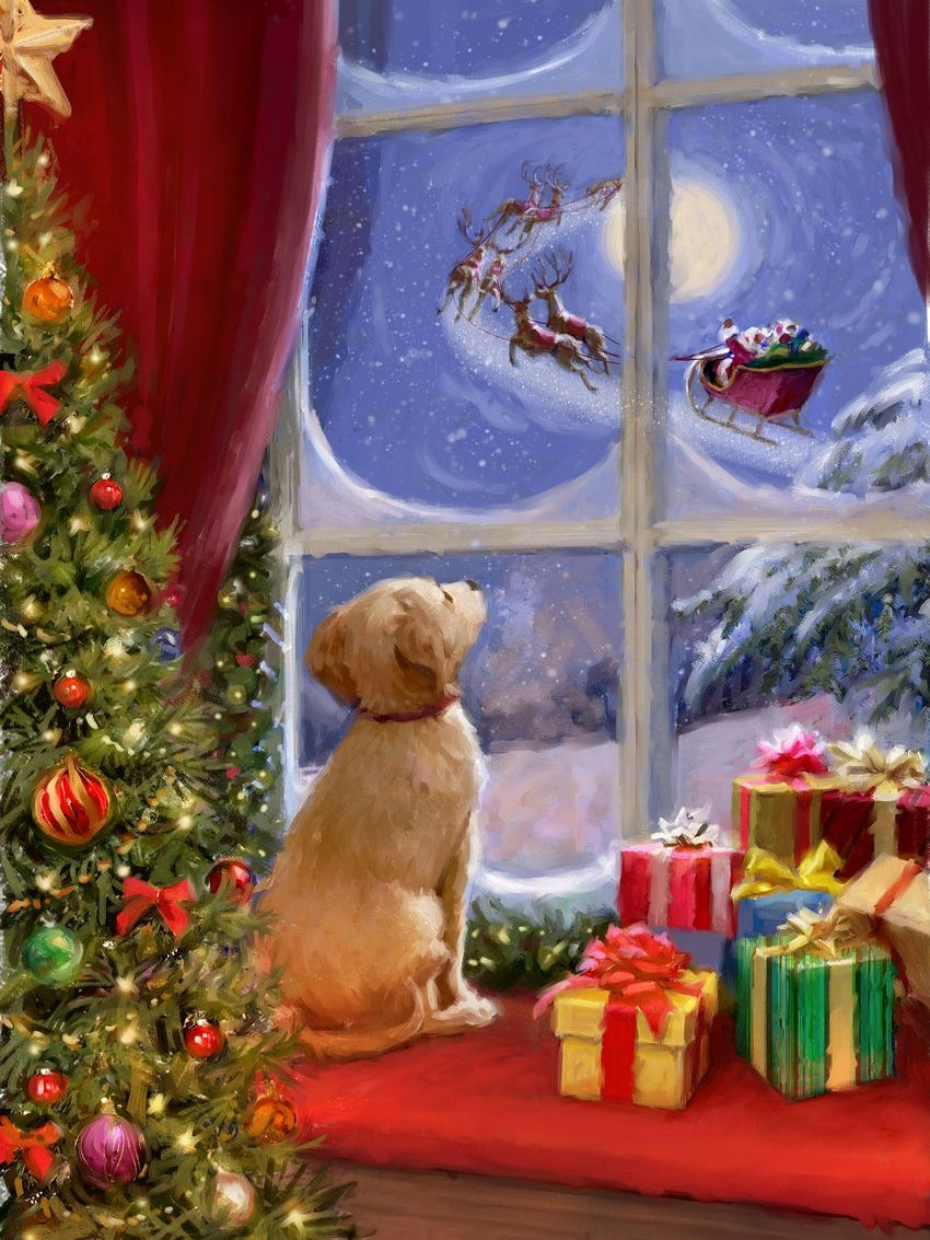 Christmas Dog | Diamond Painting