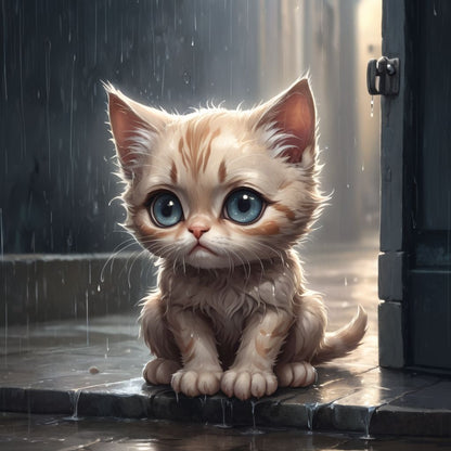 Raining Cat and Dog | Diamond Painting