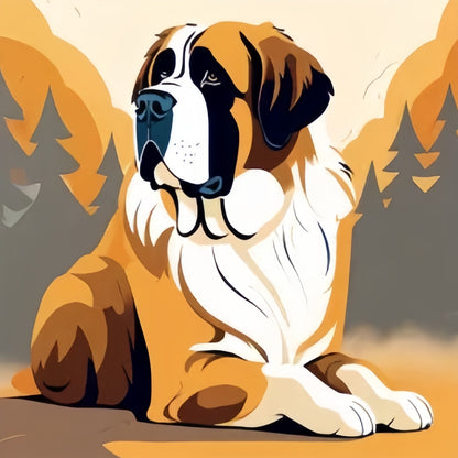 Saint Bernard Dog | Diamond Painting