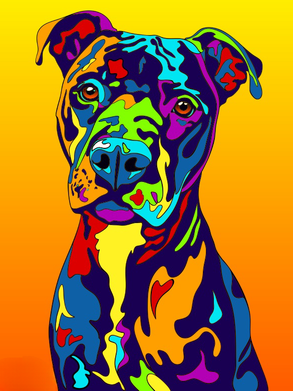 Dog Staffordshire Bull Terrier | Diamond Painting