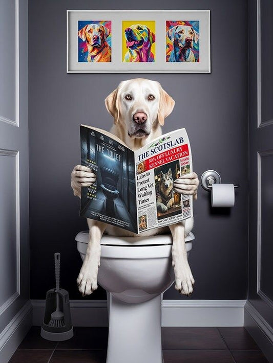 Toilet Dog | Diamond Painting