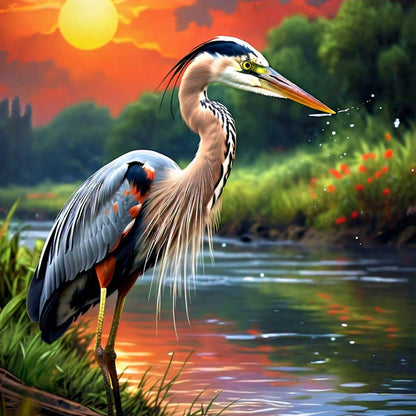 Blue Heron | Diamond Painting