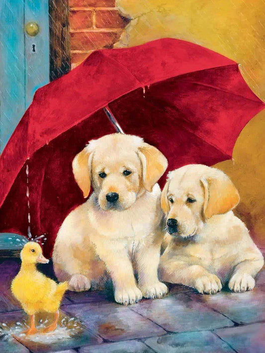 Raining Cat and Dog | Diamond Painting