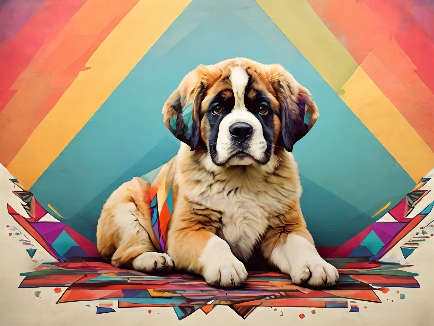 Saint Bernard Dog | Diamond Painting