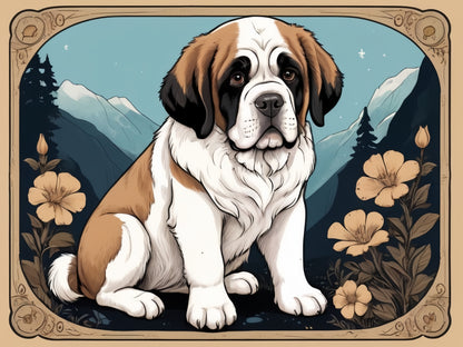 Saint Bernard Dog | Diamond Painting