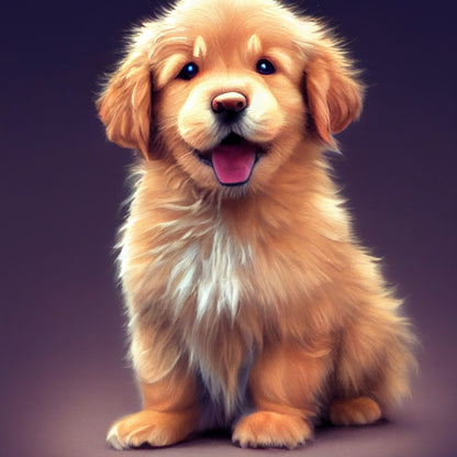 Dog Golden Retriever | Diamond Painting