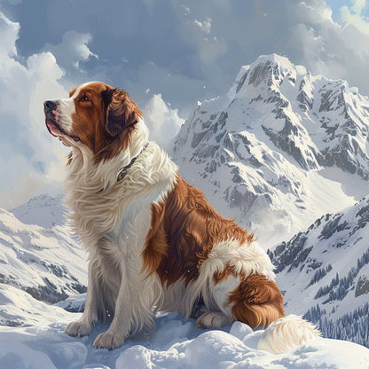 Saint Bernard Dog | Diamond Painting