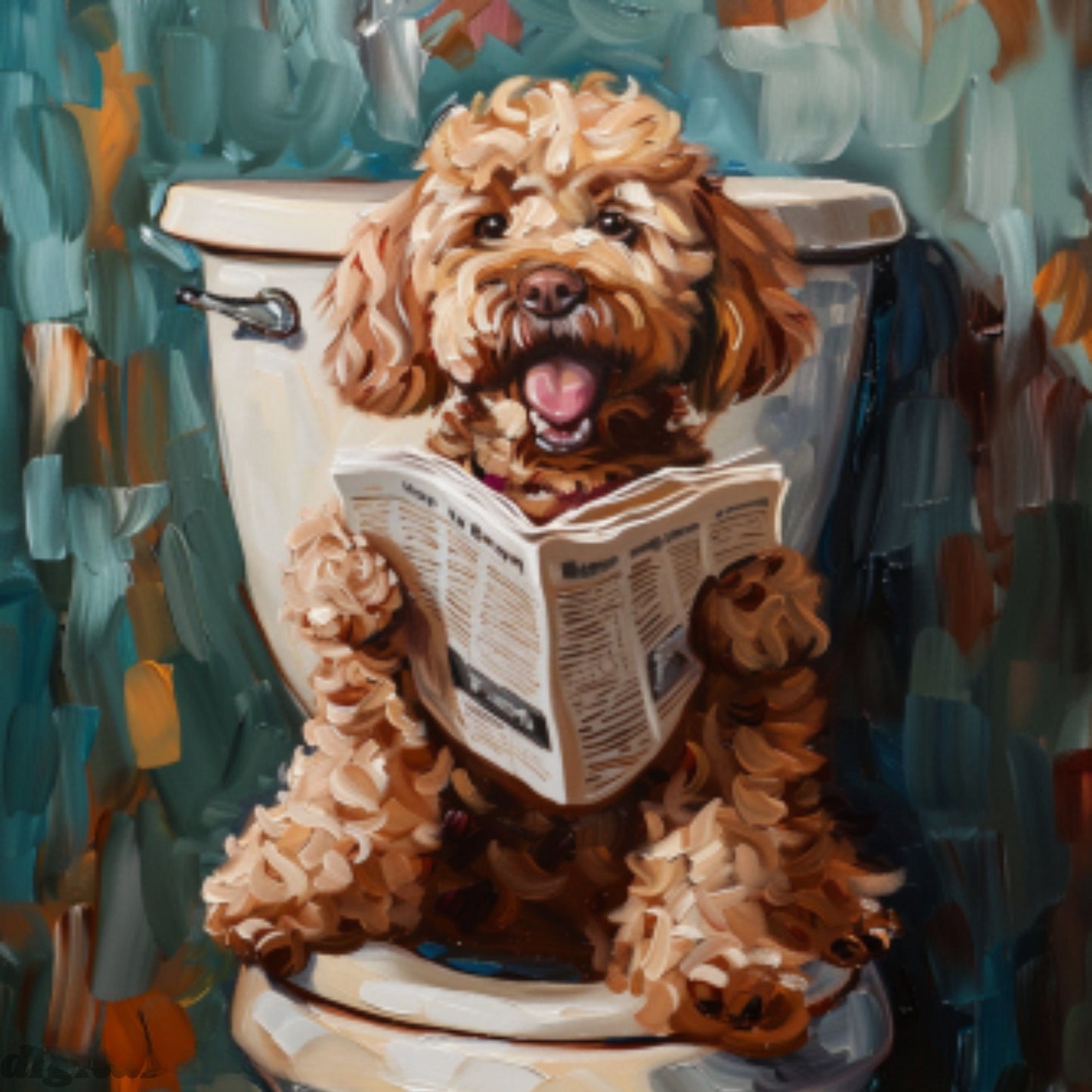 Toilet Dog | Diamond Painting