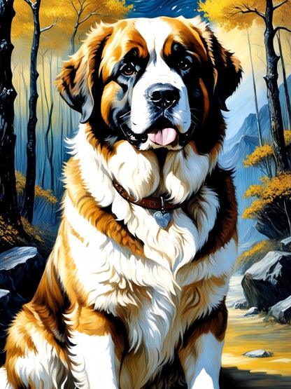Saint Bernard Dog | Diamond Painting