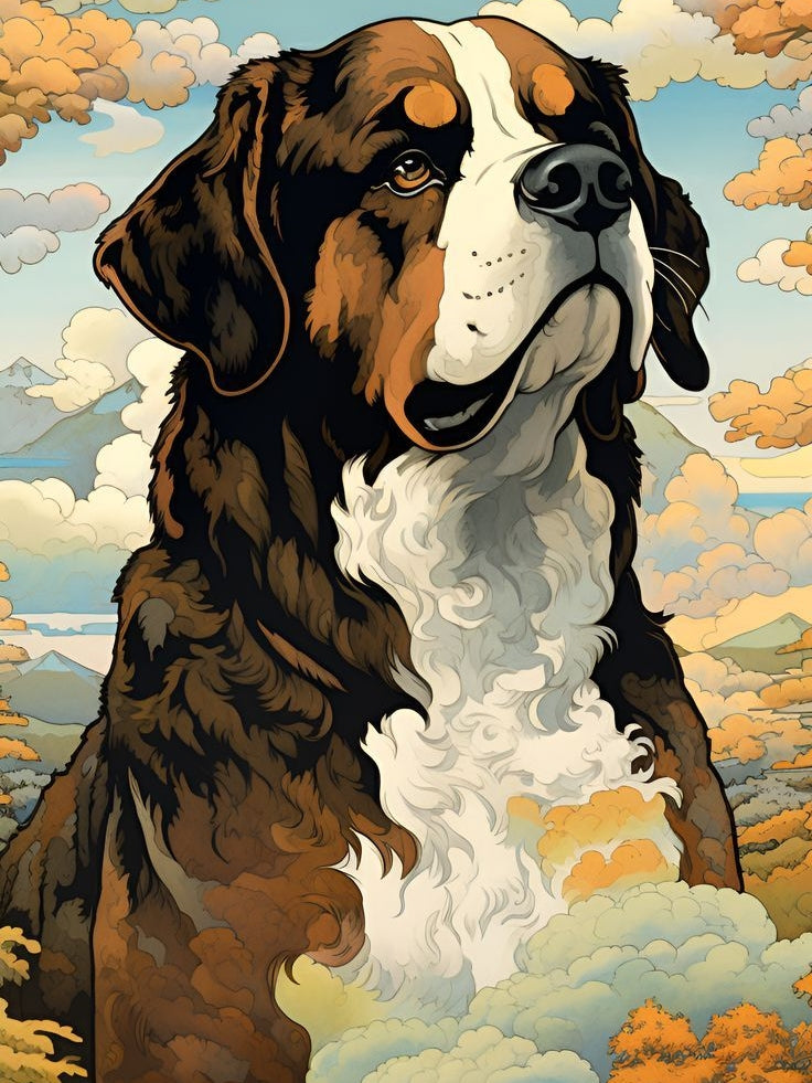 Saint Bernard Dog | Diamond Painting