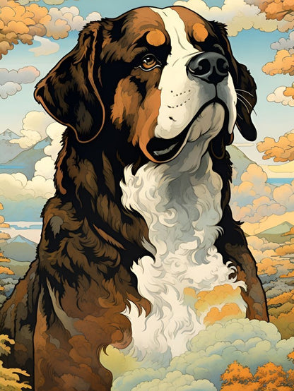 Saint Bernard Dog | Diamond Painting