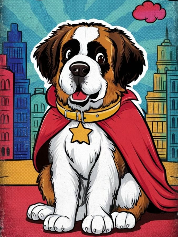 Saint Bernard Dog | Diamond Painting