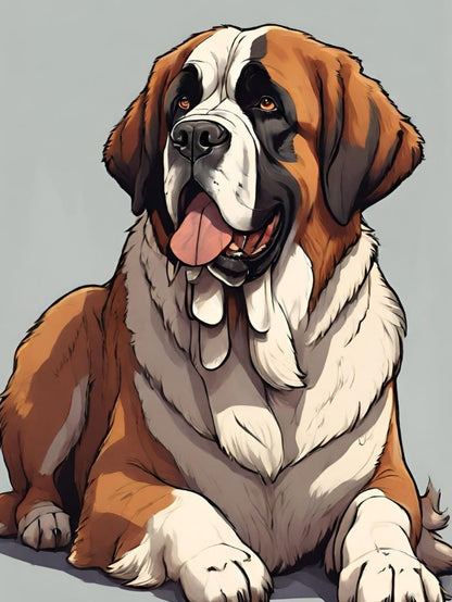Saint Bernard Dog | Diamond Painting