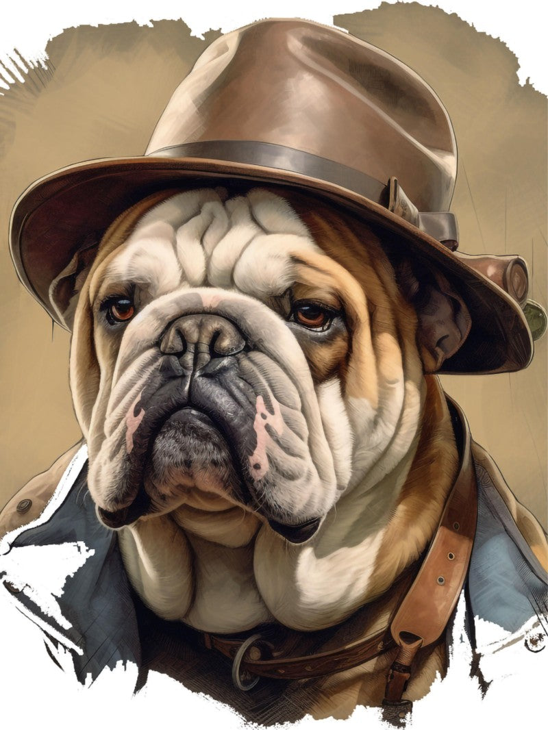 Dog English Bulldog | Diamond Painting