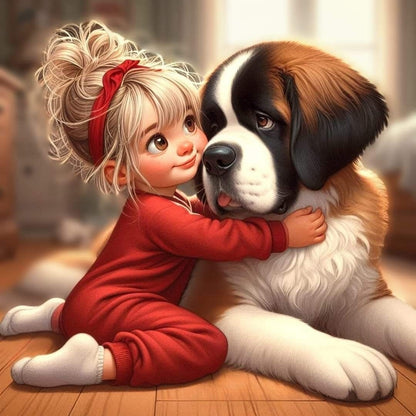 Saint Bernard Dog | Diamond Painting