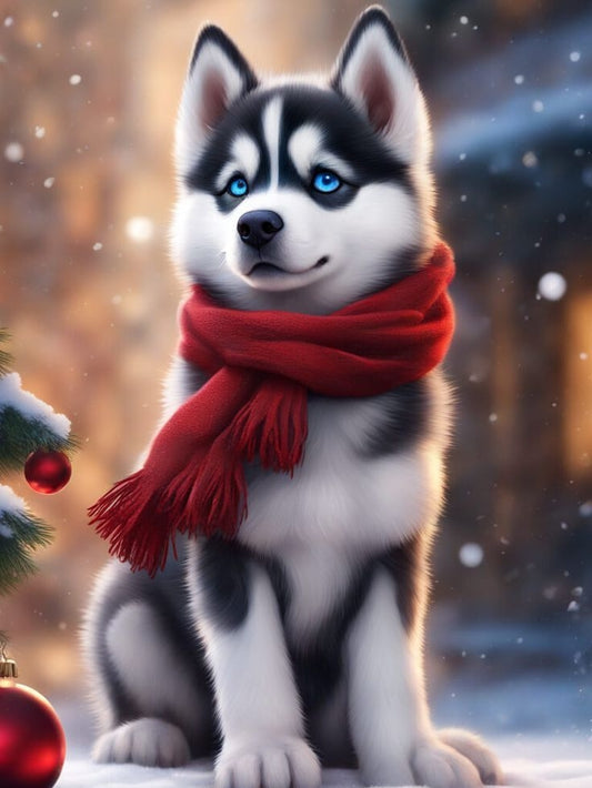 Christmas Dog | Diamond Painting