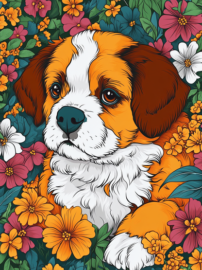 Saint Bernard Dog | Diamond Painting