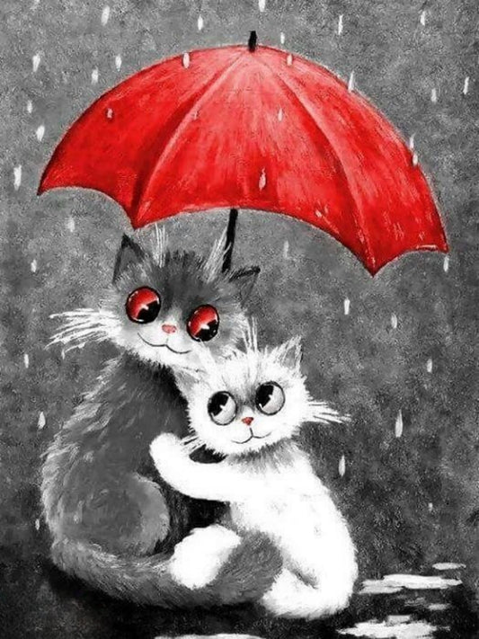 Raining Cat and Dog | Diamond Painting