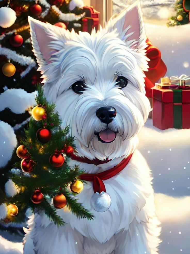 Christmas Dog | Diamond Painting