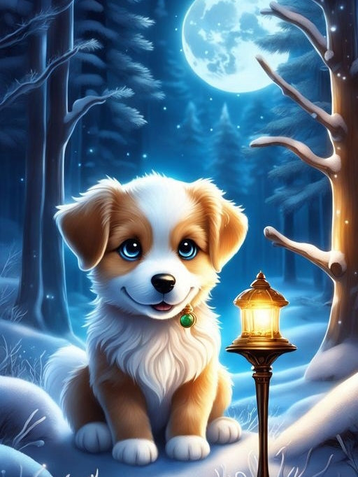 Christmas Dog | Diamond Painting