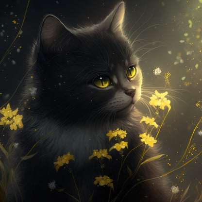 Midnight Cat | Diamond Painting