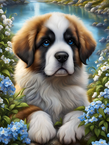 Saint Bernard Dog | Diamond Painting