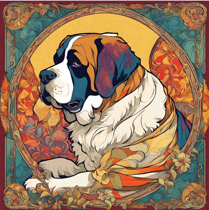 Saint Bernard Dog | Diamond Painting