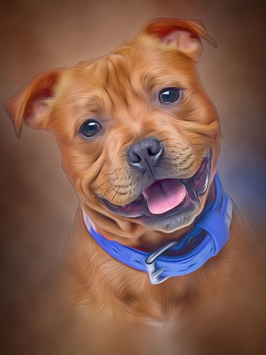 Dog Staffordshire Bull Terrier | Diamond Painting