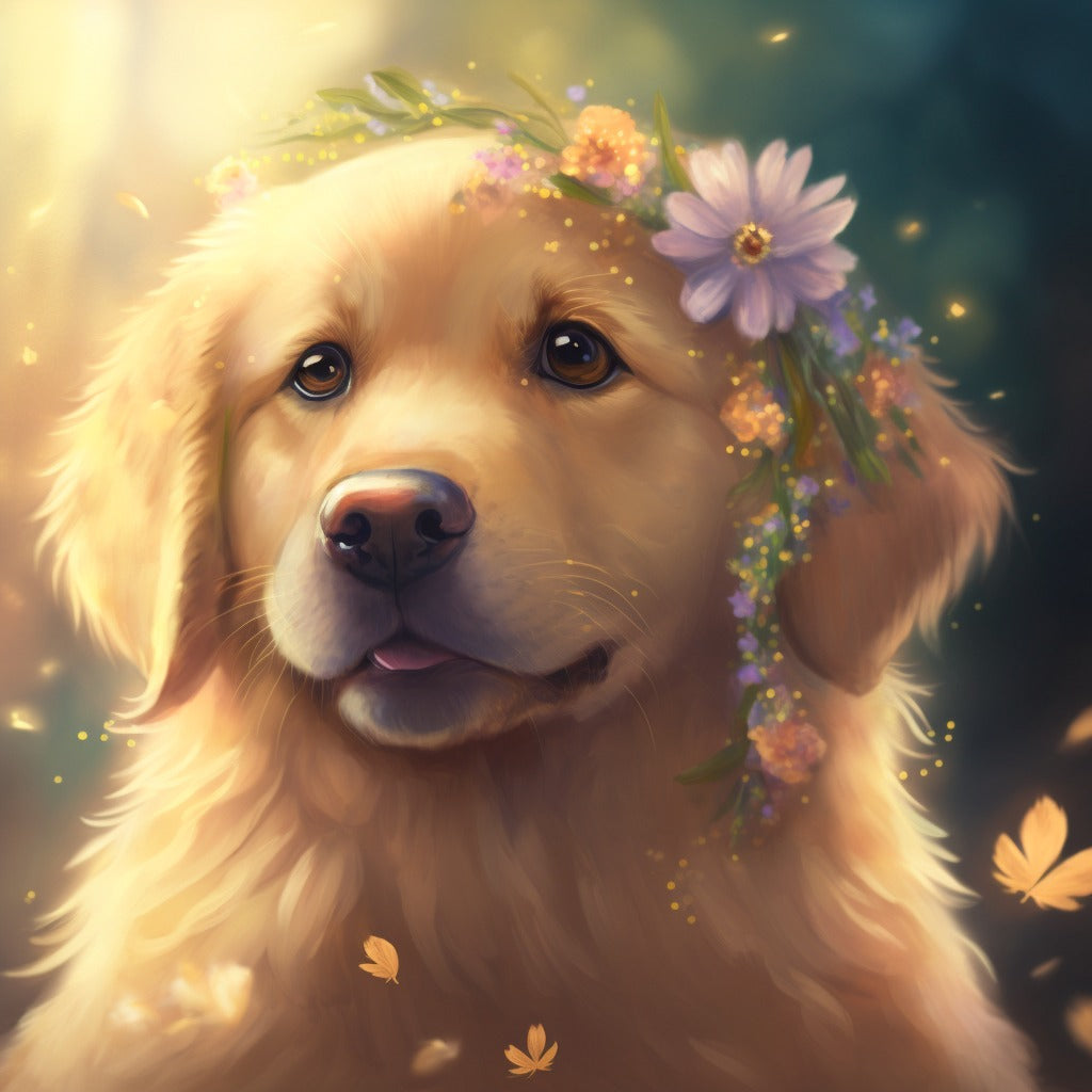 Dog Golden Retriever | Diamond Painting