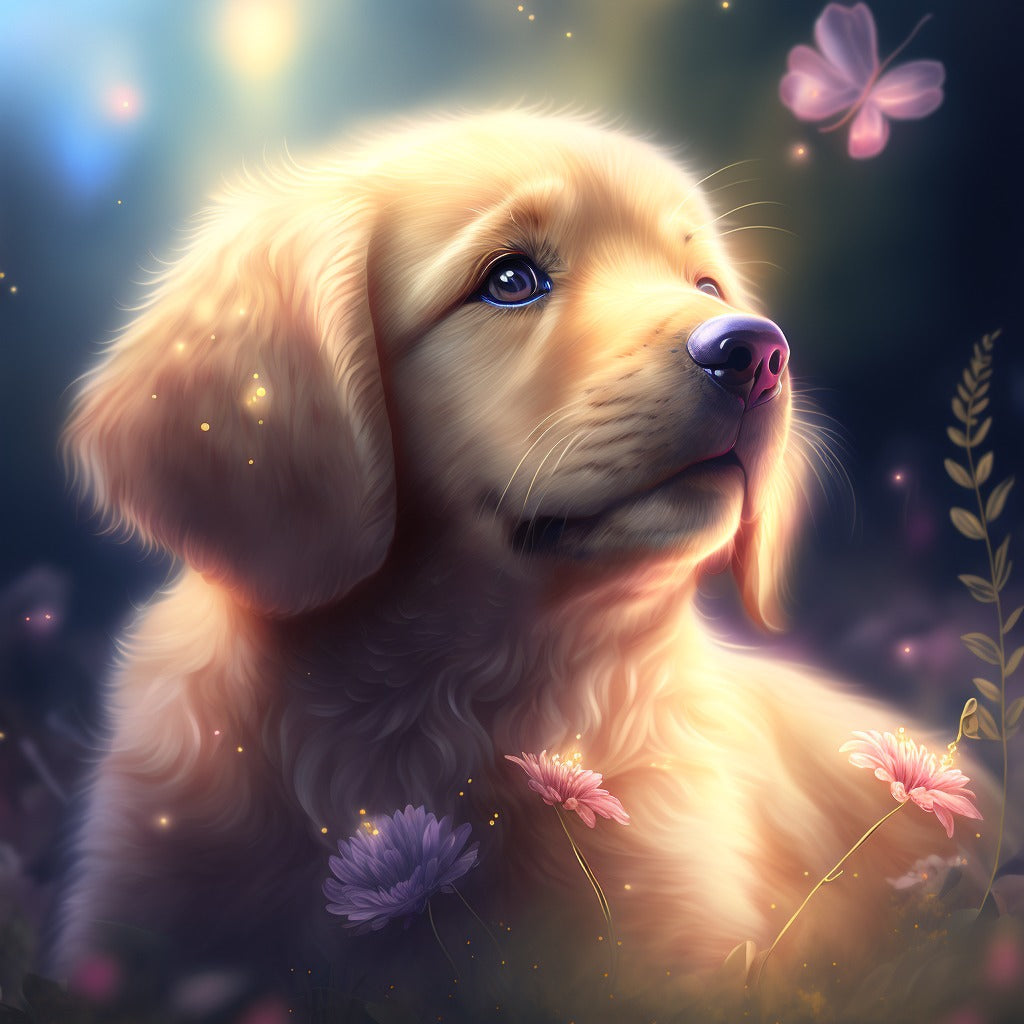 Yellow Labrador Dog | Diamond Painting