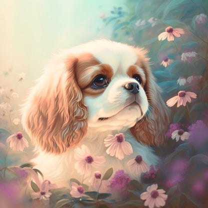 Cavalier King Charles Spaniel Dog | Diamond Painting