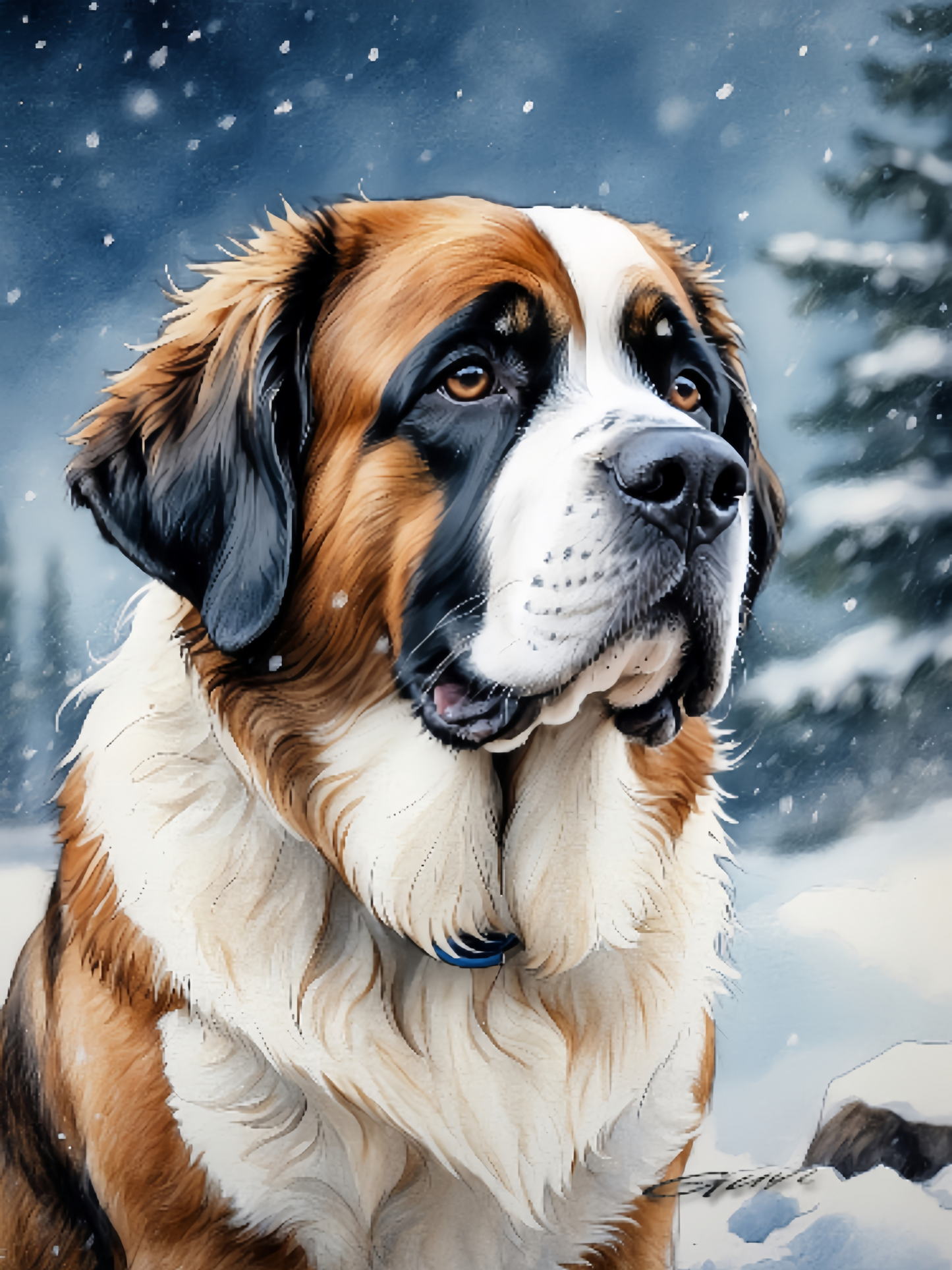 Saint Bernard Dog | Diamond Painting